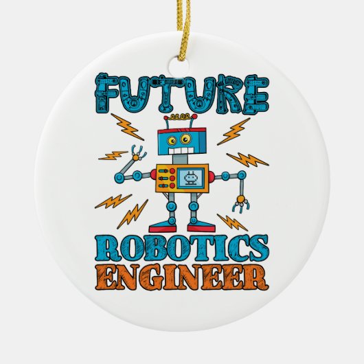 Zukünftiger Robotik-Ingenieur Keramik Ornament (Vorne)