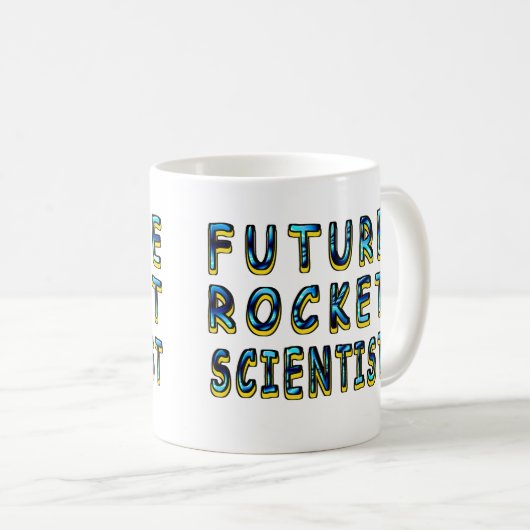 Zukünftiger Rocket-Wissenschaftler in 3D Kaffeetasse (VorderseiteRechts)