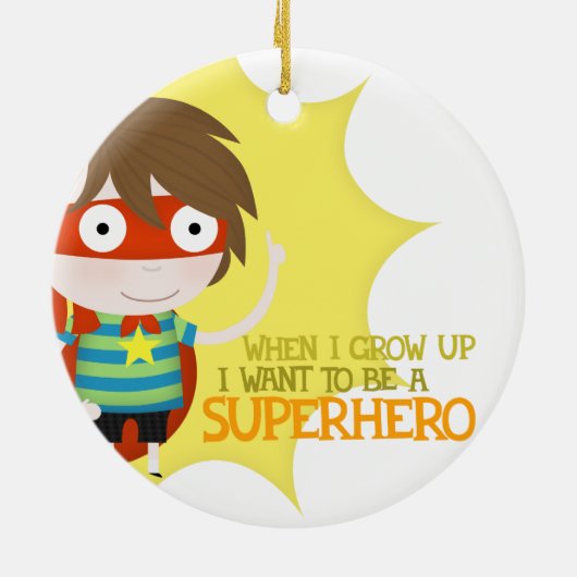 Zukünftiger Superheld Keramikornament (Hinten)