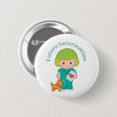 Zukünftiger Tierarzt Button (Vorne & Hinten)