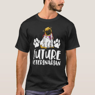 Zukünftiger Tierarzt Pug Frauen Lieben Hundedoktor T-Shirt