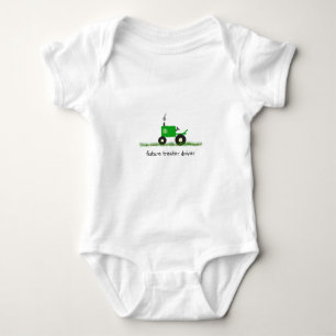 "Zukünftiger Traktor-Fahrer-" Baby-grüner Trakto Baby Strampler
