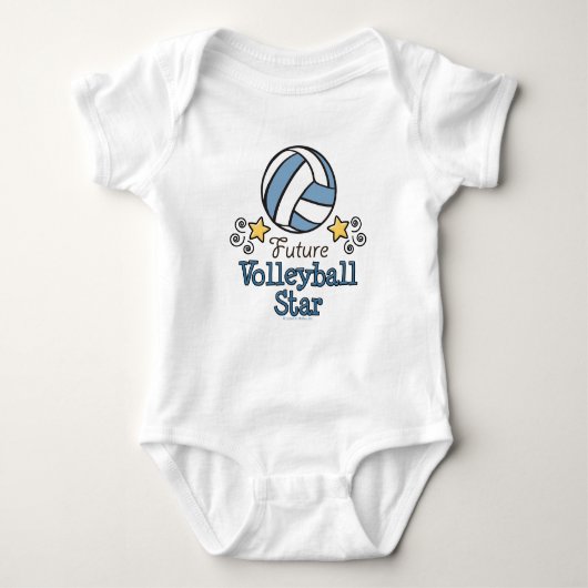 Zukünftiger Volleyball-Stern-Baby-Einteiler Baby Strampler (Vorderseite)