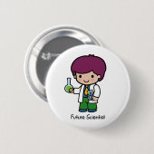 Zukünftiger Wissenschaftler - Junge Button (Vorne & Hinten)