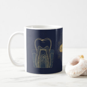 Zukünftiger Zahnarzt Vintage anatomische Zahn De Kaffeetasse