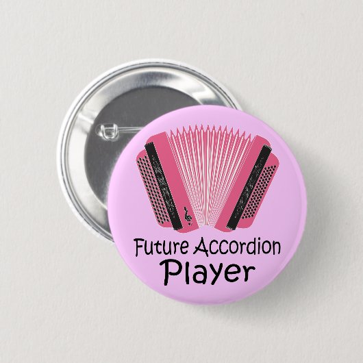 Zukünftiges Akkordeon-Spieler-Knopf-Geschenk Button (Vorne & Hinten)