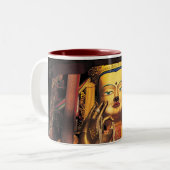 Zukünftiges Buddah Tassenrot/-WEISS Zweifarbige Tasse (Vorderseite Links)