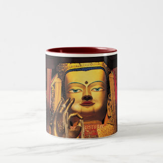 Zukünftiges Buddah Tassenrot/-WEISS Zweifarbige Tasse