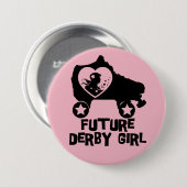 Zukünftiges Derby-Mädchen, Rollen-Skatenentwurf Button (Vorne & Hinten)