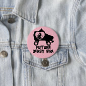 Zukünftiges Derby-Mädchen, Rollen-Skatenentwurf Button (Beispiel)