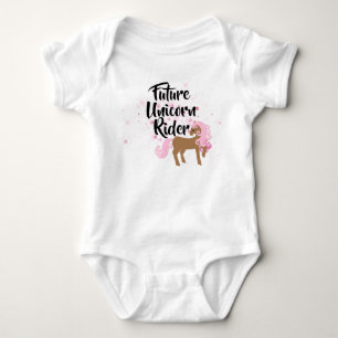 Zukünftiges Einhorn-Reiter-Baby Baby Strampler