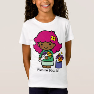 Zukünftiges Floristenmädchen mit Blumen T-Shirt