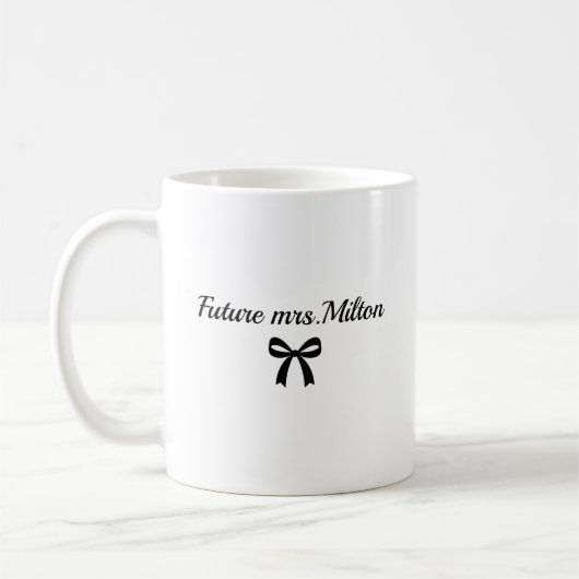 Zukünftiges-Frau-Mug-Hochzeitsgeschenk für die zuk Kaffeetasse (Links)