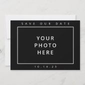 Zukünftiges Herr und Frau Skript Foto S/W Save-the Save The Date (Rückseite)