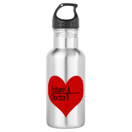 Zukünftiges Herz Doktor-Red EKG Edelstahlflasche