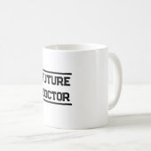 Zukünftiges Medizin Titel Minimal Text Design Kaffeetasse (VorderseiteRechts)