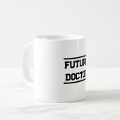 Zukünftiges Medizin Titel Minimal Text Design Kaffeetasse (Vorderseite Links)
