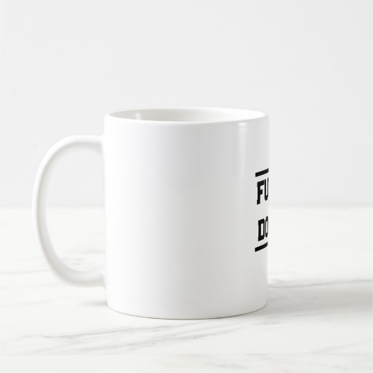 Zukünftiges Medizin Titel Minimal Text Design Kaffeetasse (Links)