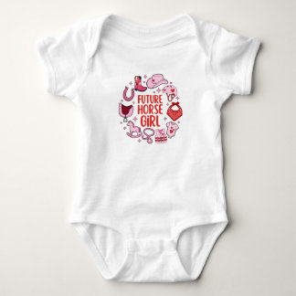 Zukünftiges Pferdemädchen-Baby-Body | Cowgirl-Gesc Baby Strampler