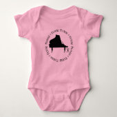 Zukünftiges Pianist-Klavier-Baby-T-Shirt Baby Strampler (Vorderseite)
