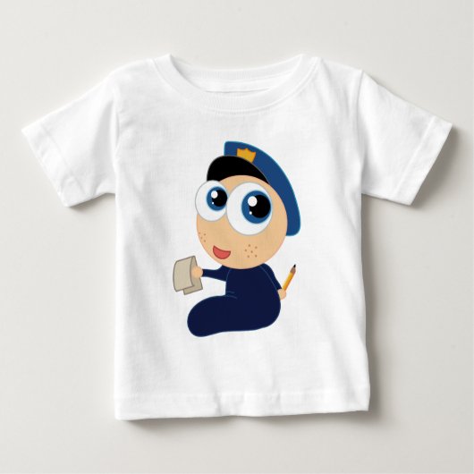 Zukünftiges Polizei-Offizier-Kleinkind scherzt T - Baby T-shirt (Vorderseite)