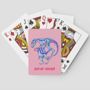 Zukünftiges Raptor-Trainer-Velociraptor-Spieldeck Spielkarten