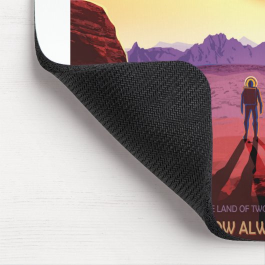 Zukünftiges Reise-Plakat der NASAs - entspannen Mousepad (Ecke)
