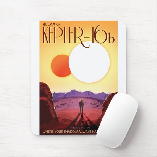 Zukünftiges Reise-Plakat der NASAs - entspannen Mousepad (Mit Mouse)