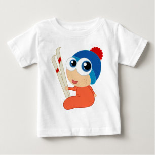 Zukünftiges Skier-Baby-T-Shirt Baby T-shirt