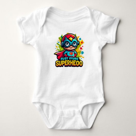Zukünftiges Superhelden-Baby-Jersey Baby Strampler (Vorderseite)