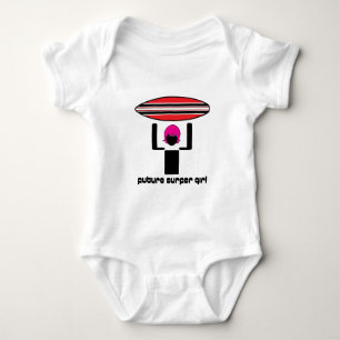 Zukünftiges Surfer-Mädchen Baby Strampler