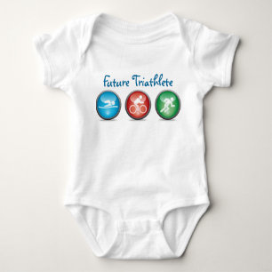 Zukünftiges Triathlete Baby-Jungen-Shirt:: 01 Baby Strampler