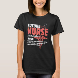 Zukunfts-Krankenschwester-Superhelden-Kittel-Mediz T-Shirt