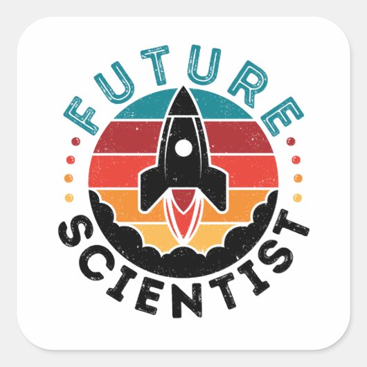 Zukunftsforscher Quadratischer Aufkleber (Vorderseite)