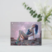 Zukunftsfrau Postkarte (Stehend Vorderseite)