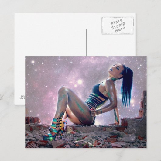 Zukunftsfrau Postkarte (Vorne/Hinten)