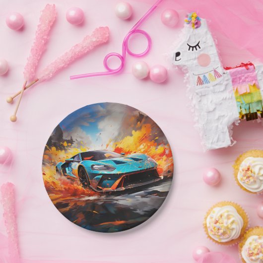 Zukunftsgeschwindigkeit Pappteller (Party)