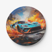 Zukunftsgeschwindigkeit Pappteller (Vorderseite)