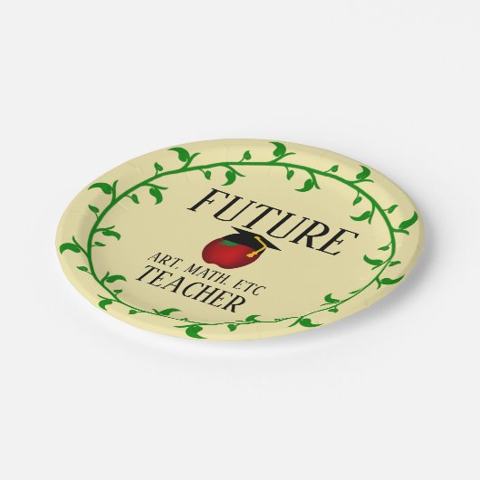 Zukunftslehrer einer maßgeschneiderten Graduierten Pappteller (Schrägansicht)