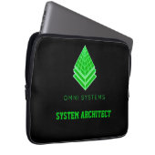 Zukunftsorientierte Ästhetik Neon Grün Tech Untern Laptopschutzhülle (Vorne Rechts)