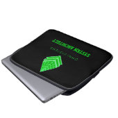 Zukunftsorientierte Ästhetik Neon Grün Tech Untern Laptopschutzhülle (Vorne Knopf)
