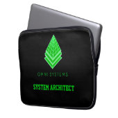 Zukunftsorientierte Ästhetik Neon Grün Tech Untern Laptopschutzhülle (Vorderseite Links)