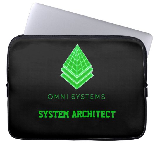 Zukunftsorientierte Ästhetik Neon Grün Tech Untern Laptopschutzhülle (Vorderseite)