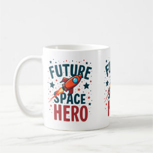 Zukunftsorientiertes Retro-Raketenraumschiff-Desig Kaffeetasse