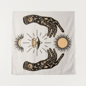 Zukunftsperspektive / Glücksspiel Teller Palm Read Wandteppich (Vorderseite (Horizontal))