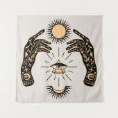 Zukunftsperspektive / Glücksspiel Teller Palm Read Wandteppich (Vorderseite)