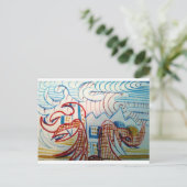 Zukunftsprimitiv Postkarte (Stehend Vorderseite)