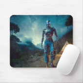 Zukunftsroboter in antiker Landschaft Mousepad (Mit Mouse)