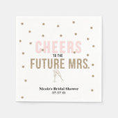 Zukunftssache Frau Modern Brautparty Serviette (Vorderseite)