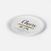 Zukunftssache von Herrn und Frau Elegant Custom Pappteller (Schrägansicht)